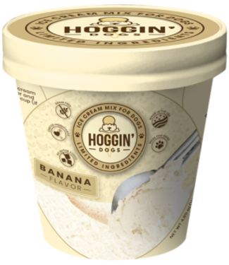 Hoggin' Dogs Ice Cream Mix for Dogs - Banana Flavour 131.5 g (4.65 oz)