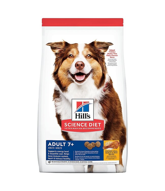Hills Science Diet Chicken Meal/Barley & Brown Rice Dry Food for Adult Dogs (7+) 33 lb
