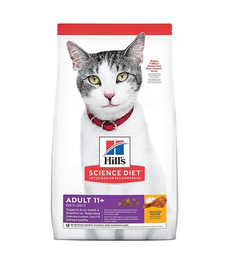 Hills Science Diet Chicken Recipe Dry Food for Adult Cats (11+) 7 lb