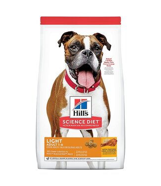 Hills Science Diet Light Chicken Meal & Barley Dry Food for Adult Dogs (1-6) 30 lb