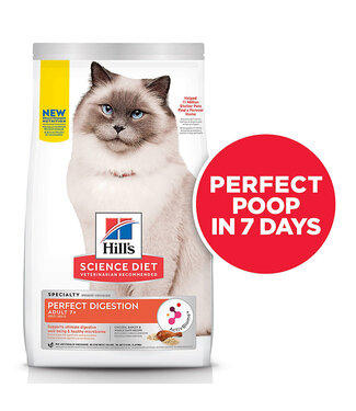 Hills Science Diet Perfect Digestion - Chicken/Barley & Oats Recipe for Adult Cats 7+