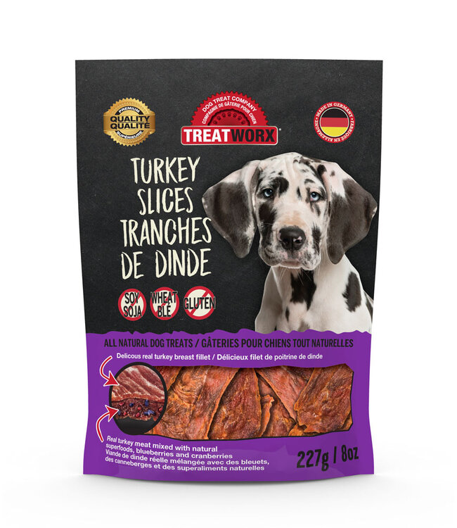 Treatworx Turkey Slices All Natural Treat for Dogs 227 g (8 oz)