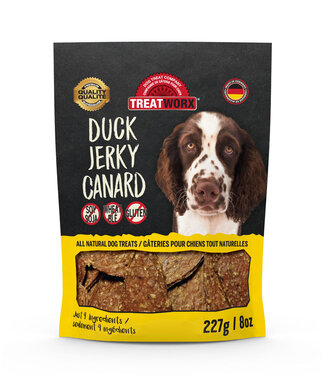 Treatworx Duck Jerky All Natural Treats for Dogs 227 g (8 oz)