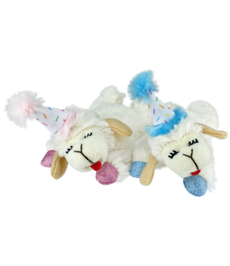MultiPet Lamb Chop Birthday Plush Toy for Cats 4.5in (with Catnip)