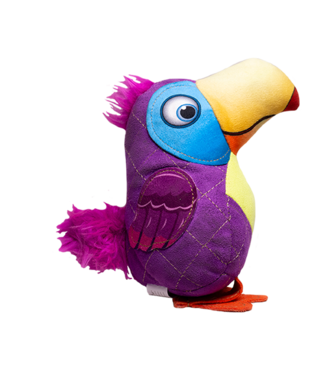 Happy Tails Plush Dog Toy - Purple Bird