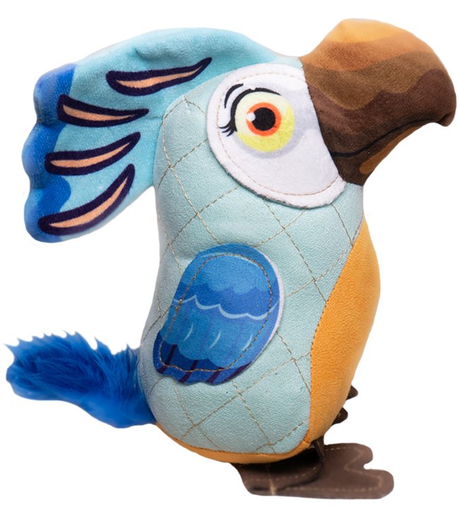 Happy Tails Plush Dog Toy - Blue Bird