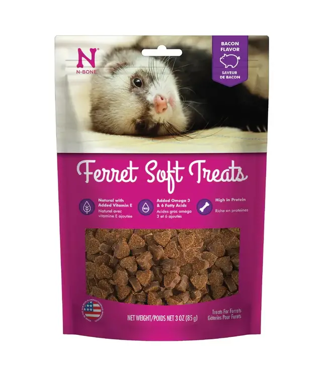 N-Bone Ferret Soft Treats Bacon Flavor 85 g (3 oz)