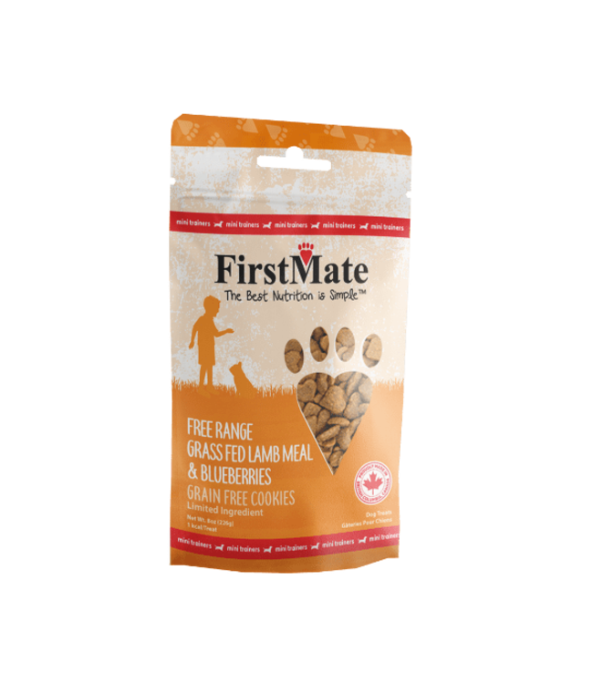 FirstMate Mini Trainers Treats for Dogs - Lamb Meal & Blueberries 226 g (8 oz)