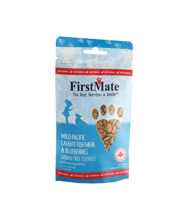 FirstMate Mini Trainers Treats for Dogs - Fish Meal & Blueberries 226 g (8 oz)