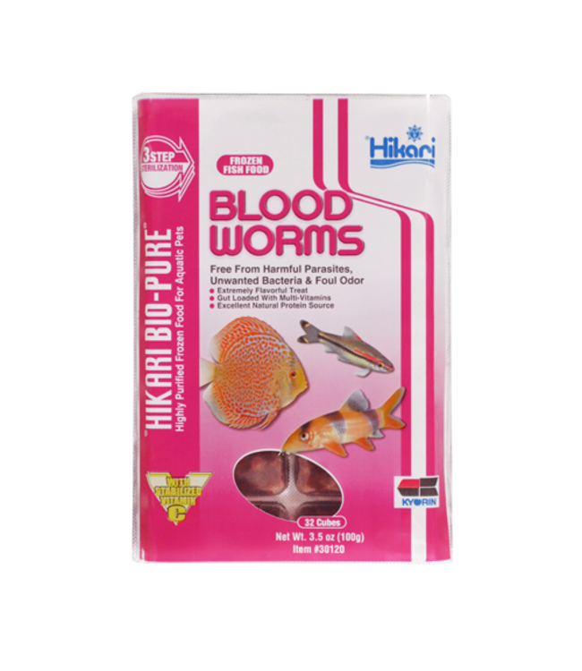 Hikari Bio-Pure Frozen Bloodworm Cubes 100 g (3.5 oz)