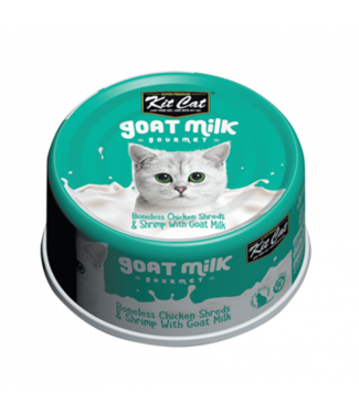 Kit Cat Gourmet Boneless Chicken Shreds & Shrimp with Goat Milk for Cats 70 g (3 oz)
