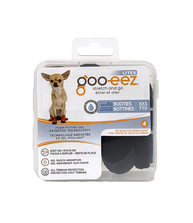 Goo-eez Lites All-Season Dog Boots (4 per Pack) Black