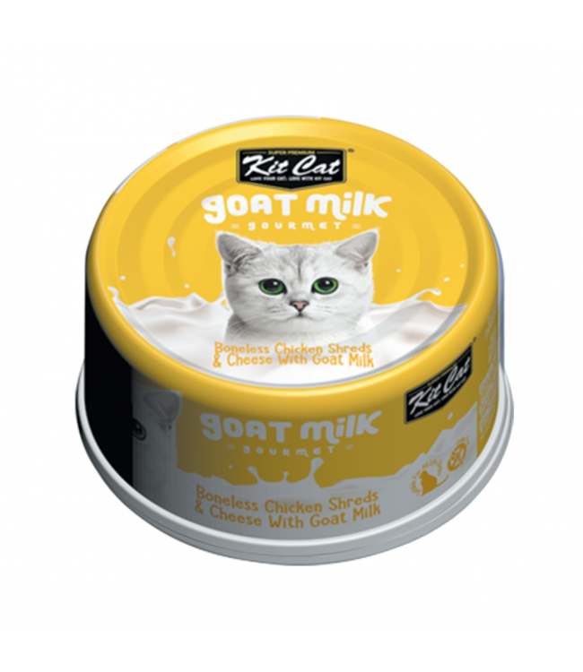 Kit Cat Gourmet Chicken Shreds & Cheese with Goat Milk for Cats 70 g (3 oz)