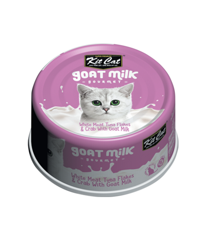 Kit Cat Gourmet White Meat Tuna & Crab with Goat Milk for Cats 70 g (3 oz)