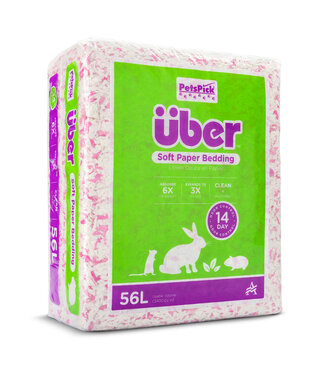 Premier Pet Uber Confetti White/Pink Soft Paper Bedding 56L