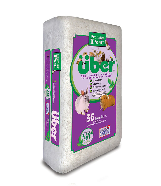 Premier Pet Uber White Soft Paper Bedding 36L