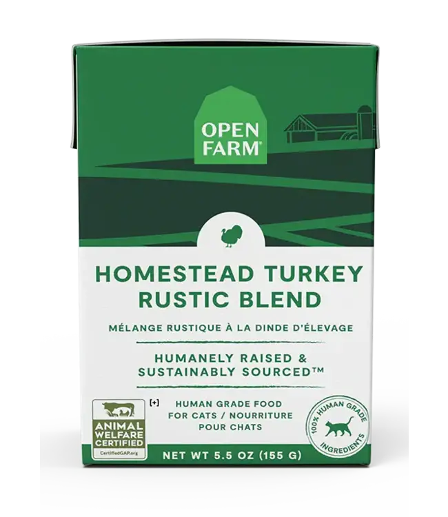Open Farm Homestead Turkey Rustic Blend for Cats 155 g (5.5 oz)