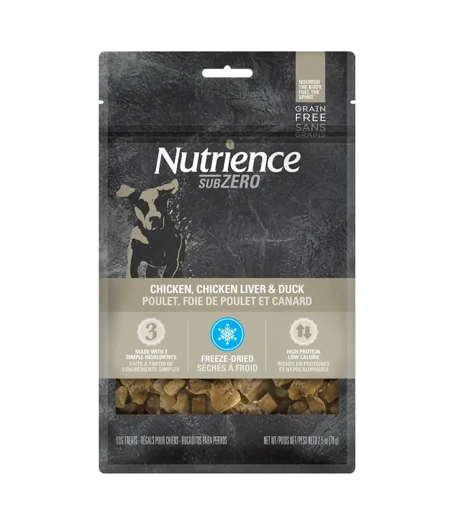 Nutrience Subzero Freeze-Dried Chicken/Chicken & Duck Liver for Dogs - 70 g (2.5 oz)