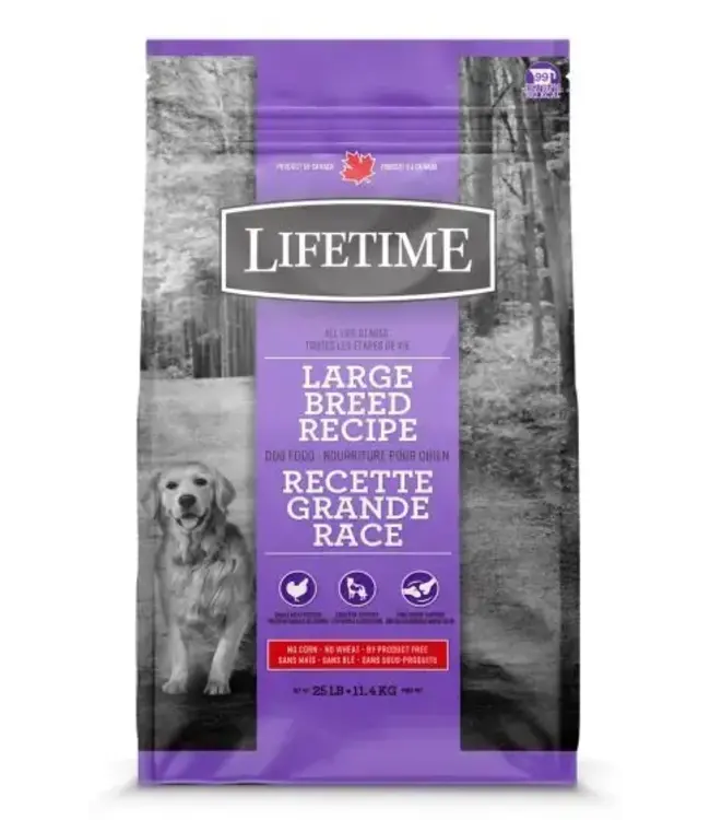 Lifetime All Life Stages Chicken and Oatmeal for Large Breed Dogs 11.4 kg (25 lbs)