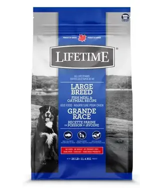 Lifetime All Life Stages Fish & Oatmeal Recipe for Large Breed Dogs 11.4 kg (25 lbs)
