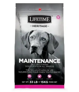 Lifetime Heritage All Life Stages Maintenance for All Dog Breeds 15 kg (33 lbs)