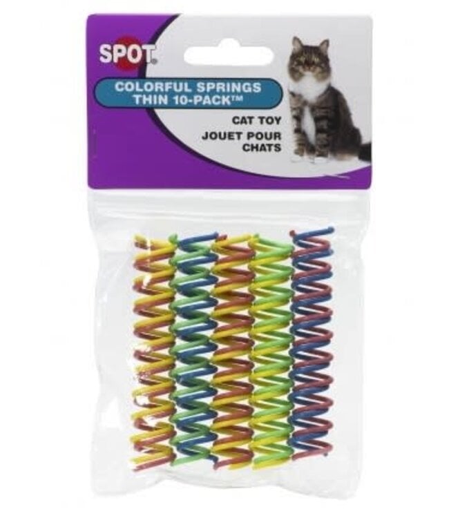 Spot Thin Colourful Springs for Cats 10 pk