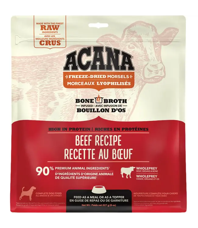 Acana Freeze-Dried Morsels - Beef Recipe for Dogs  227 g (8 oz)