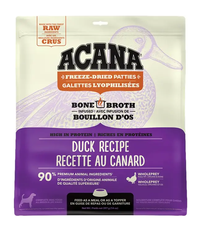 Acana Freeze-Dried Patties - Duck Recipe for Dogs 397 g (14 oz)