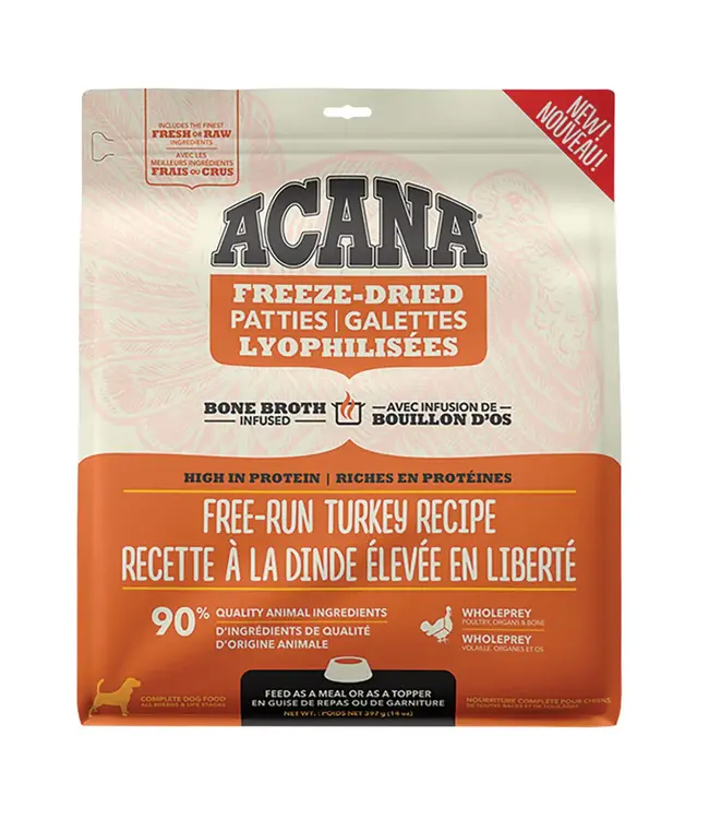 Acana Freeze-Dried Patties - Turkey Recipe for Dogs 397 g (14 oz)