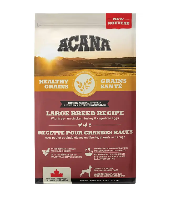 Acana Healthy Grains Free-Run Poultry for Large Beed Dogs 10.2 kg (22.5 lbs)