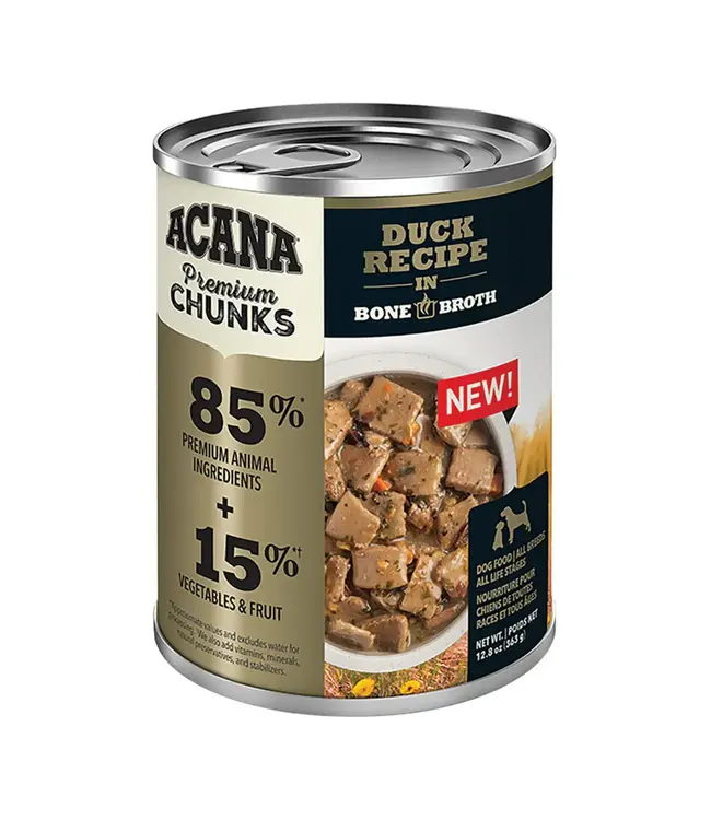 Acana Premium Chunks Duck Recipe in Bone Broth for Dogs 363 g (12.8 oz)