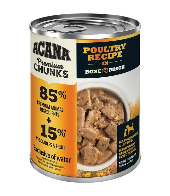 Acana Premium Chunks Poultry Recipe in Bone Broth for Dogs 363 g (12.8  oz)