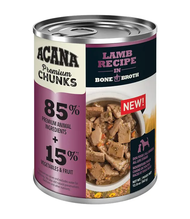 Acana Premium Chunks Lamb Recipe in Bone Broth for Dogs 363 g (12.8 oz)