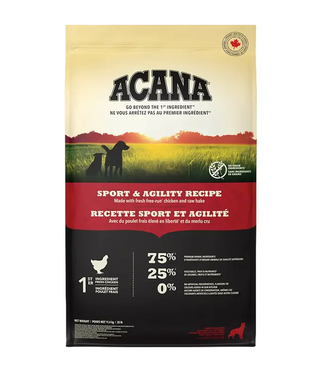 Acana Sport & Agility Recipe for Dogs 11.4 kg (25 lbs)
