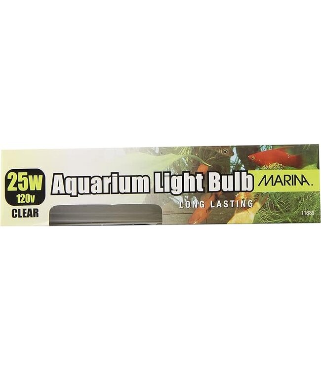 Marina Aquarium Bulbs Clear 25W 2pk