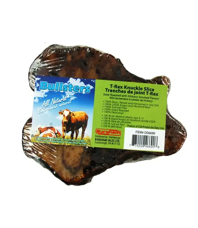 Bullsters T-Rex Beef Knuckle Slice for Dogs 1 pc 113 g (4 oz) (@28)