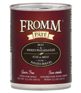 Fromm Grain Free Cans for Dogs Beef & Sweet Potato Pate 345g