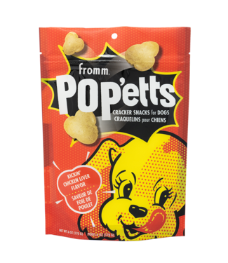 Fromm Pop'etts Cracker Snacks for Dogs - Kickin' Chicken Liver Flavor 160g (6oz)