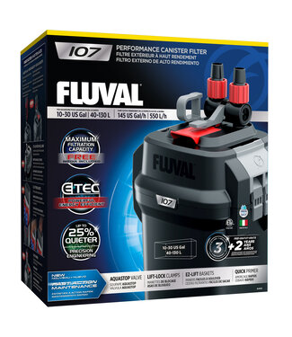 Fluval 107 Performance Canister Filter for Aquariums up to 130 L (30 US gal)