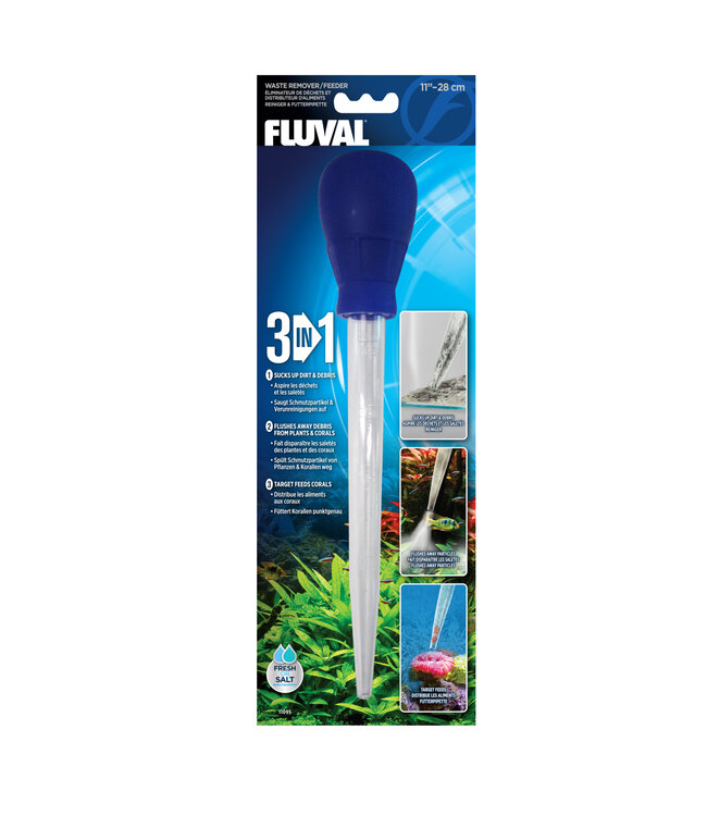 Fluval 3-in-1 Waste Remover & Feeder 28 cm