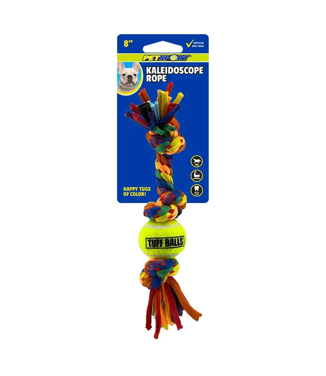 Kaleidoscope 3 Knot Rope with Ball - 8"