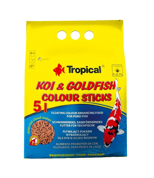 Tropical Koi & Goldfish Colour Enhancing Sticks - 5 L / 400 g