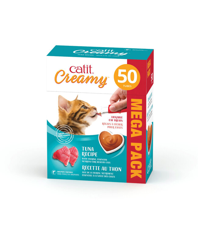 Catit Catit Creamy Lickable Cat Treat - Tuna Flavour - 50 pack