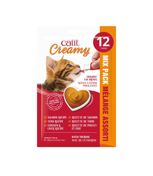 Catit Creamy Lickable Cat Treat Assorted Multipack 12 pack