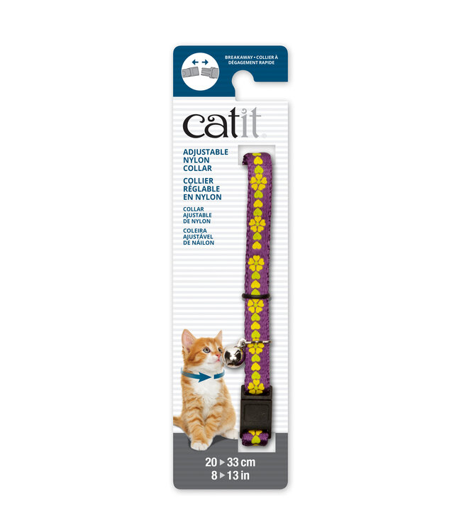 Catit Catit Nylon Cat Collar Purple Flower 20-33 cm