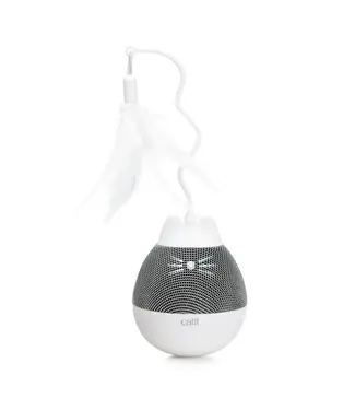 Catit Pixi Spinner Electronic Cat Toy - White & Grey