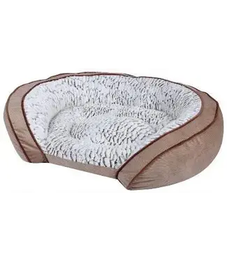 Cumfy Round Cirrus Pet Bed Sofa - Brown (76 x 61 x 19 cm)