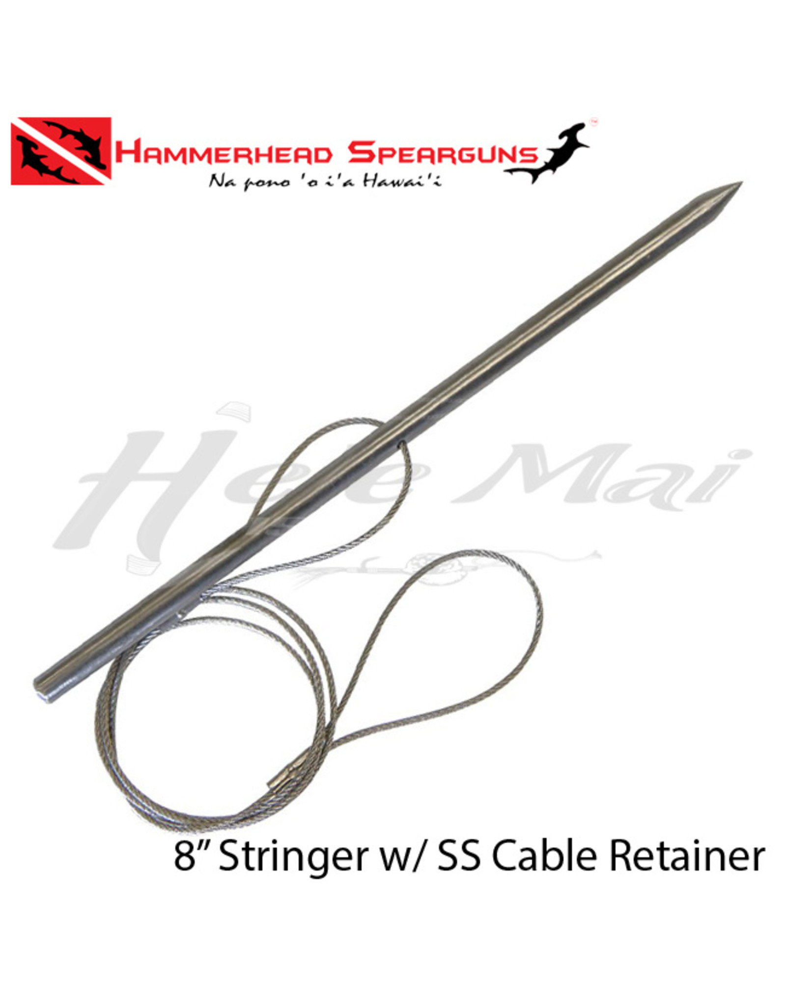 HAMMERHEAD SPEARGUNS (HHS) HHS, STRINGER CABLE RETAINER SS 8"