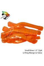 BIG ISLAND BAIT &TACKEL (BIB) BIB, SMALL KINES GRUB LI HING MANGO GLOW 1.5"