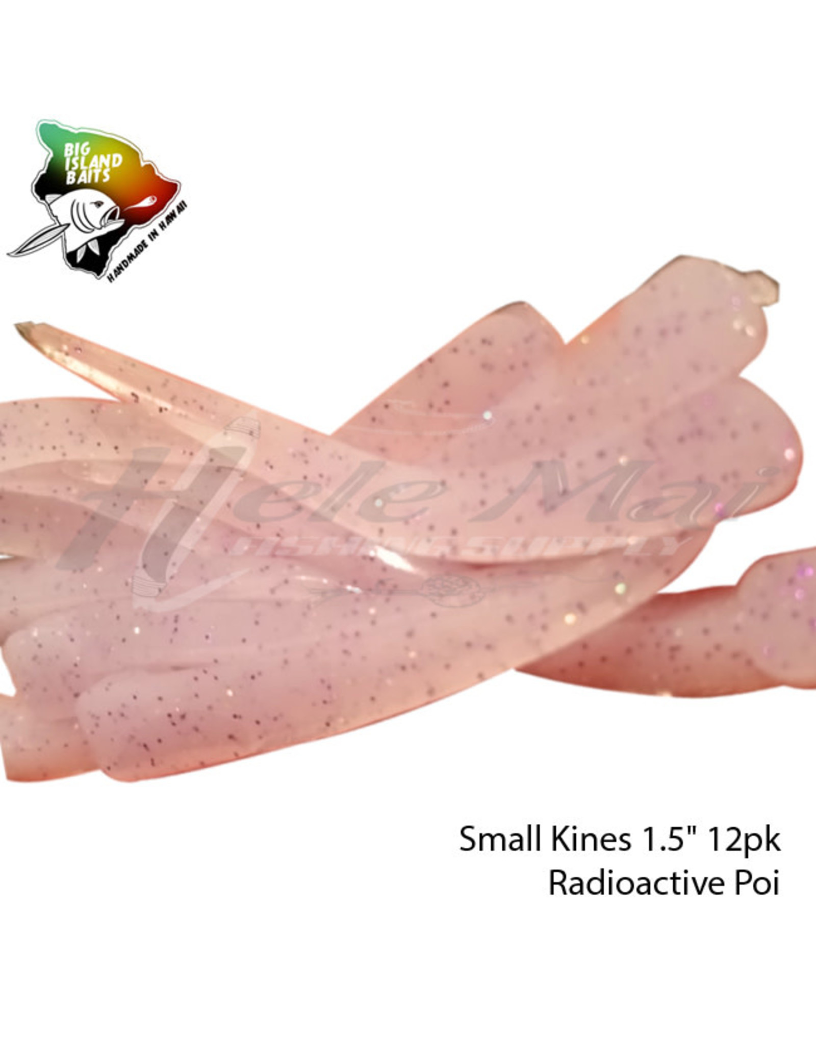 BIG ISLAND BAIT &TACKEL (BIB) BIB, SMALL KINES GRUB RADIOACTIVE POI 1.5"